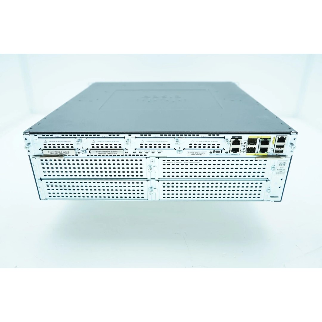 Cisco 3925 ISR Chassis (slot for SPE, 2 SM slots, dual PS slots)
