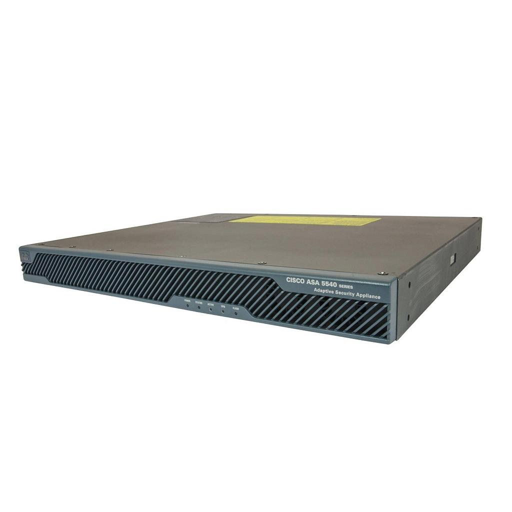 Cisco ASA 5540 Firewall Edition includes 4 Gigabit Ethernet interfaces + 1 Fast Ethernet interface, 5000 IPsec VPN peers, 2 SSL VPN peers, 3DES/AES license