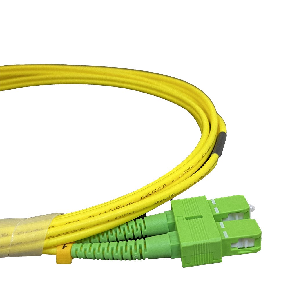 Patchcord Duplex SM 9/125 SC/APC-SC/APC yellow 3mm 2MT