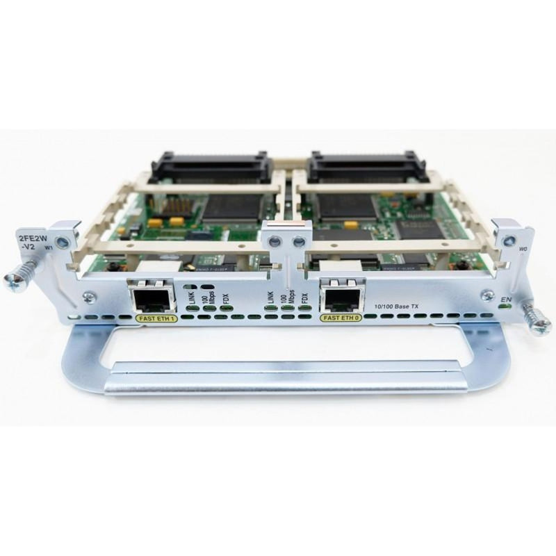 Cisco Network Module with 2 Fast Ethernet and 2 WIC slots for routers