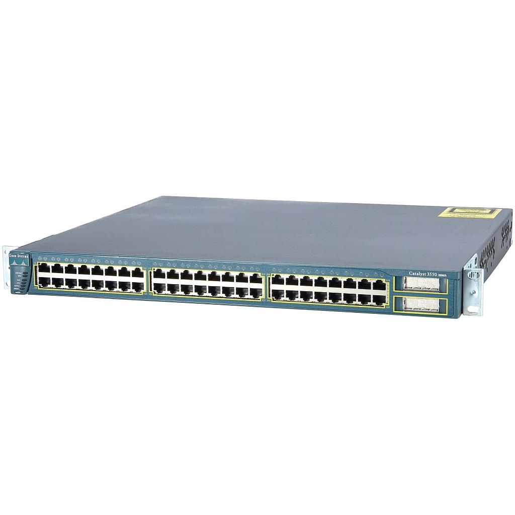 Cisco Catalyst C3550 Stackable 48 10/100 Ethernet ports & 2 Gigabit Ethernet GBIC ports, Standard Multilayer Image software
