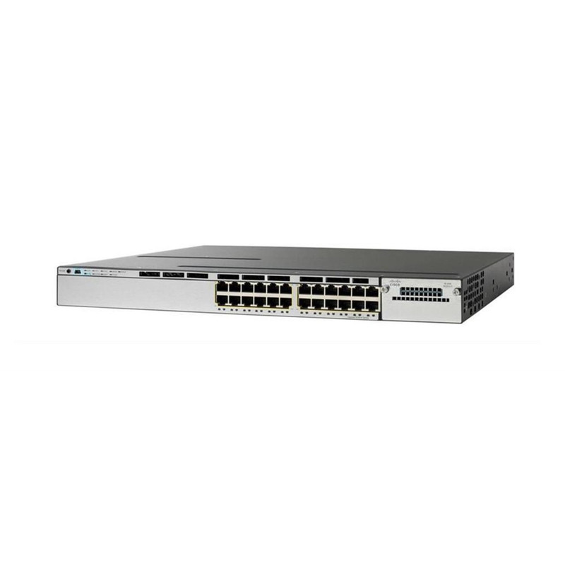Cisco Catalyst 3750X Stackable 24 10/100/1000 Ethernet PoE+ ports, with one 715W AC power supply 1 RU, LAN Base feature set (Stackpower cables need to be purchased separately)