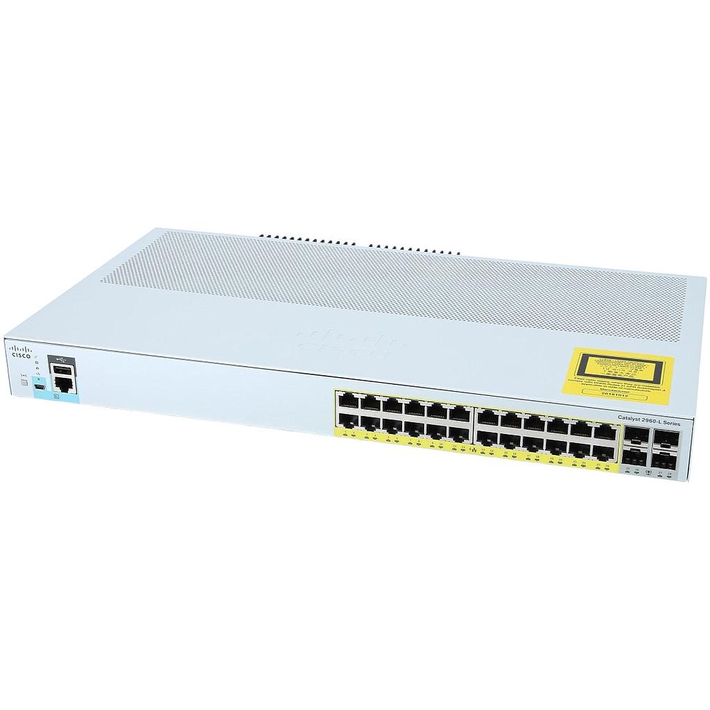 Cisco Catalyst 2960-L 24 port 10/100/1000 Ethernet PoE+ & 4x 1G SFP uplink, LAN Lite