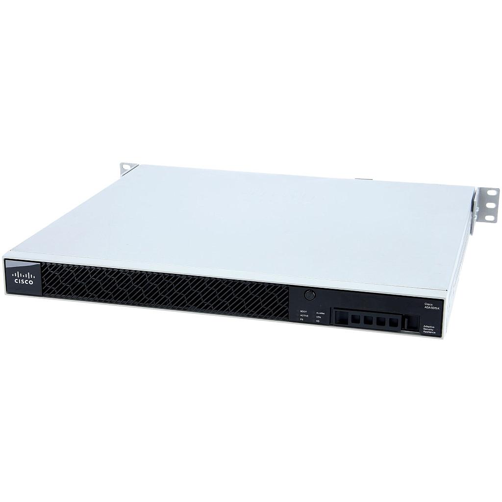 Cisco ASA 5515-X Firewall Edition; includes firewall services, 250 IPsec VPN peers, 2 SSL VPN peers, 6 copper GE data ports, 1 copper GE management port, 1 AC power supply, 3DES/AES encryption