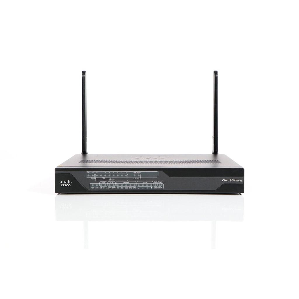 Cisco 897G ISR LTE 2.0 Secure IOS Gigabit Router SFP VDSL/ADSL2+ Annex A with Sierra Wireless MC7304/Qualcomm MDM9215 for Australia and Europe, LTE 800/900/1800/ 2100/2600 MHz, 850/900/1900/2100 MHz UMTS/HSPA+