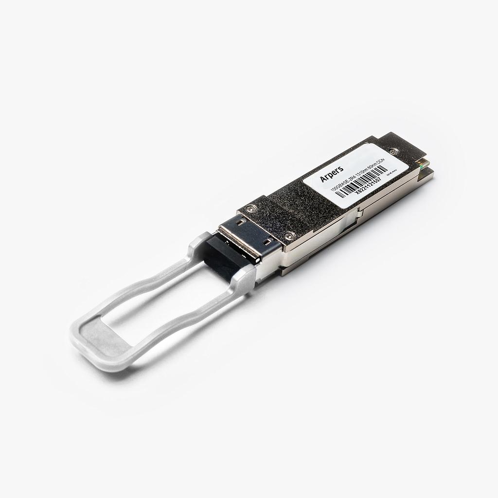 Arpers 100GBASE-ZR4-S QSFP28, Optical Transceiver 1310nm, 80km, DOM, LC Dúplex, SMF compatible with Cisco