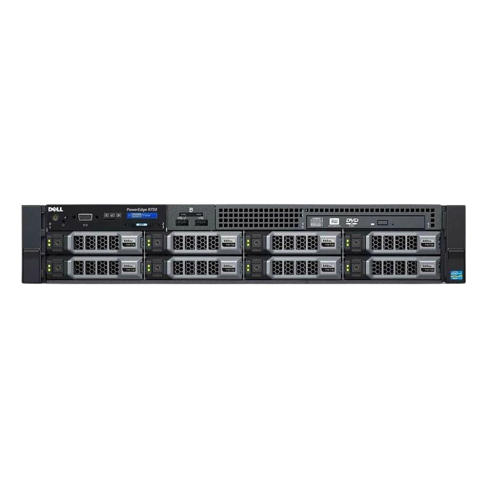Dell PowerEdge R730, 8 LFF Drive Bays, CTO 2U; PERC S130 (SW RAID), iDRAC-8 (Enterprise), V4