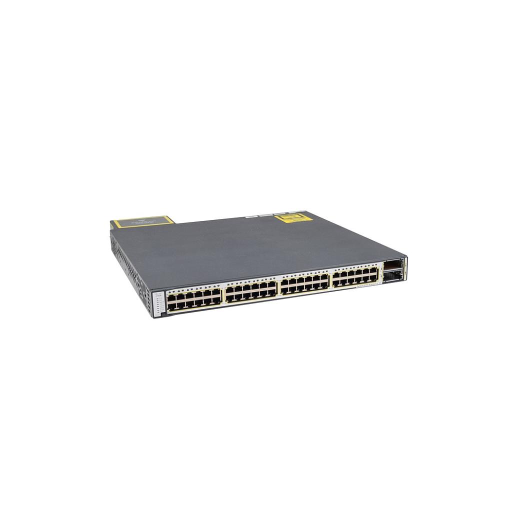 WS-C3750E-48PD-SF | Cisco Catalyst 3750E 48 PoE ports + 2x10GE + 1150W power supply