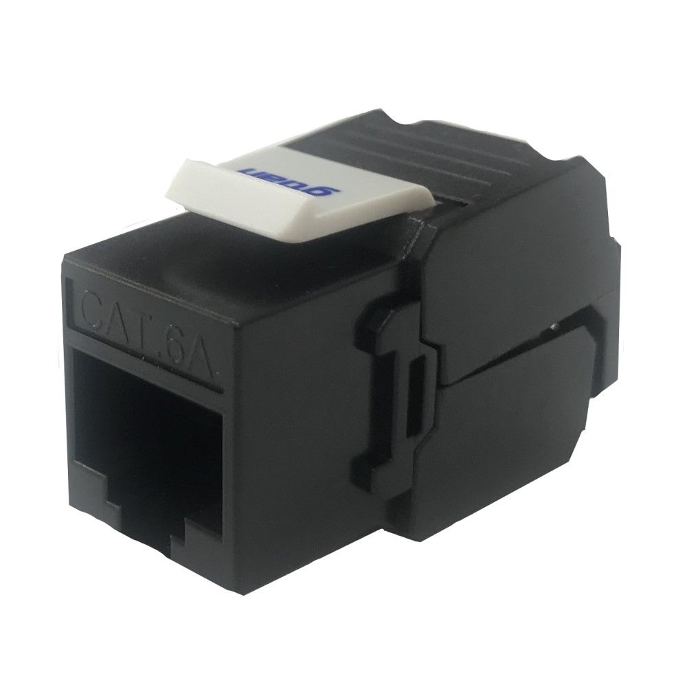 Conector RJ45 Hembra C-6A UTP, 180º, Tool less, 50μ oro