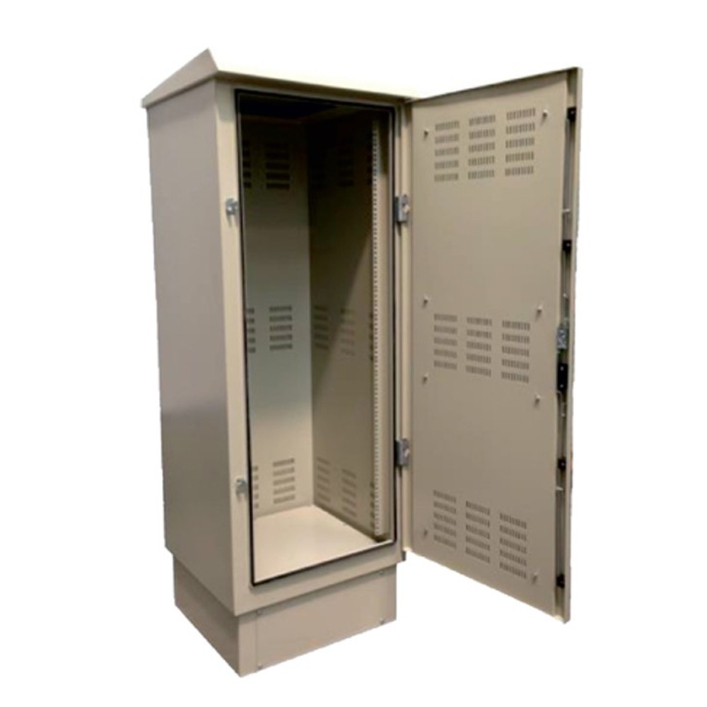 Armario Rack Suelo exterior 19&quot; 24U, fondo 600 mm, con tejadillo