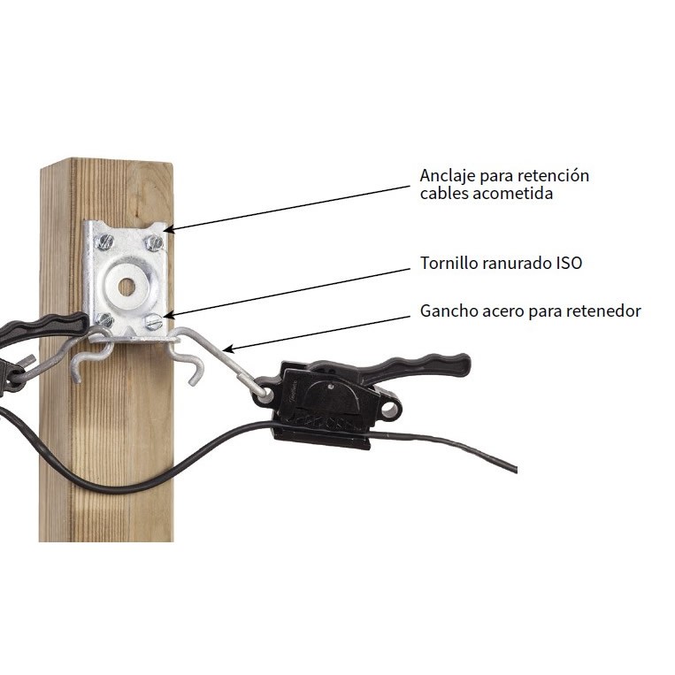 GANCHO ACERO P/RETENEDOR FO (100uds)