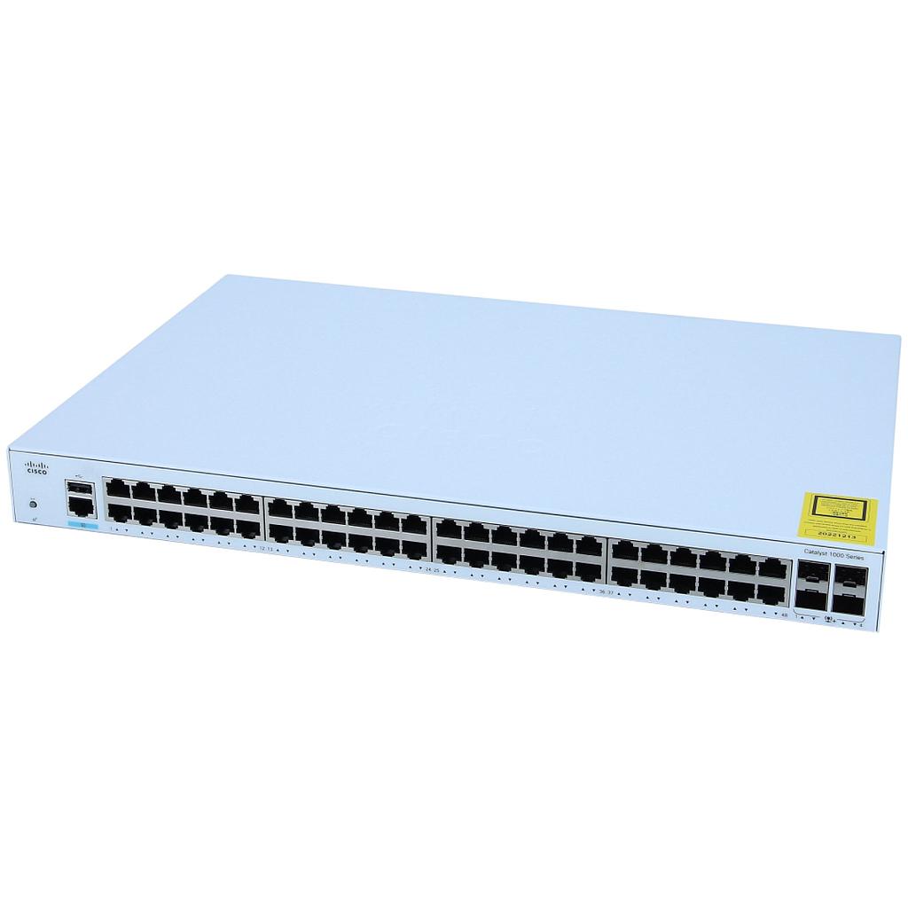 Cisco Catalyst 1000 Series, 48x 10/100/1000 Ethernet ports & 4x 10G SFP+ uplink ports, Managed Switch