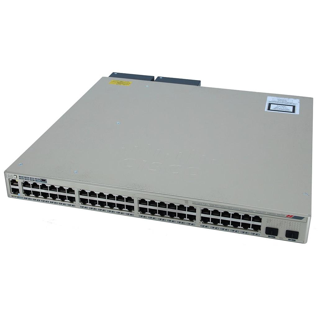 Cisco Catalyst 6800ia, 48-Port 10/100/1000 RJ45 POE+ with 740W power budget & 2 10G SFP+ uplink, with one 1025W AC PSU, Instant Access Switch
