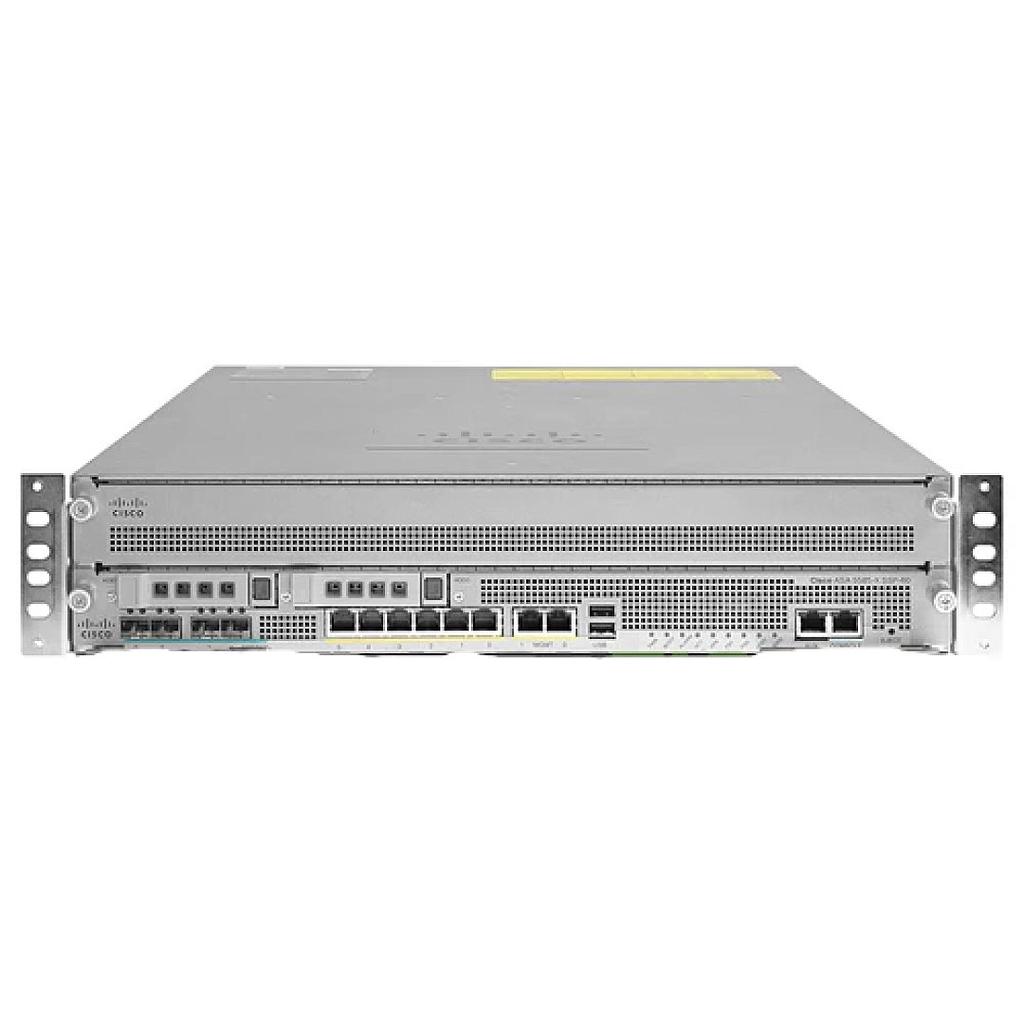 Cisco ASA 5585-X Firewall Edition SSP-60 bundle includes 6 Gigabit Ethernet interfaces, 4 10 Gigabit Ethernet SFP+ interfaces, 2 Gigabit Ethernet management interfaces, 10,000 IPsec VPN peers, 2 Premium VPN peers, dual AC power, 3DES/AES license
