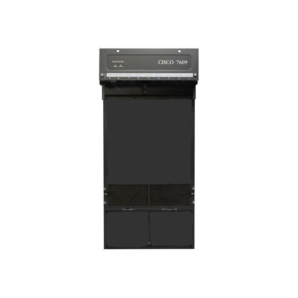 Cisco 7609 enhanced service-provider chassis (includes redundant tiered-speed fan trays, cable management tray with standard and extended depth inserts, and mounting kit)