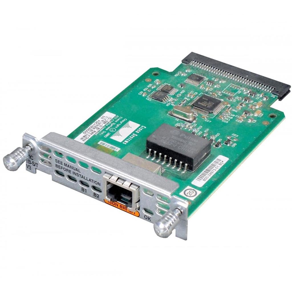 Cisco 1-port ISDN BRI WIC-S/T interface (requires external NT1)