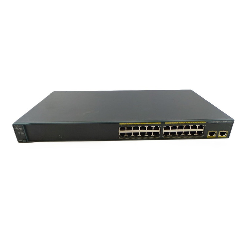 Cisco Catalyst 2960 24 10/100 and two fixed 10/100/1000TX uplink ports, LAN Base Image