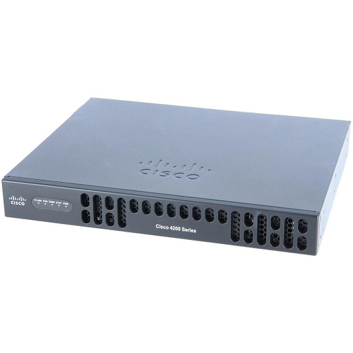 [ISR4221/K9] Cisco 4221 ISR with 2 onboard GE, 2 NIM slots, 8 GB Flash Memory default, 4 GB DRAM default
