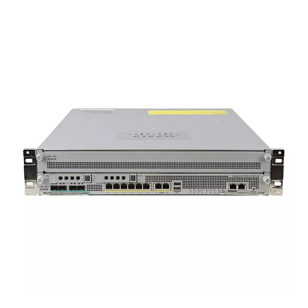 Cisco ASA 5585-X Firewall Edition SSP-40 bundle includes 6 Gigabit Ethernet interfaces, 4 10 Gigabit Ethernet SFP+ interfaces, 2 Gigabit Ethernet management interfaces, 10,000 IPsec VPN peers, 2 Premium VPN peers, dual AC power, 3DES/AES license