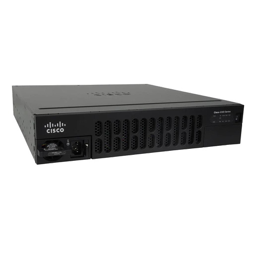 [ISR4351-V/K9] Cisco 4351 ISR with 3 onboard GE, 3 NIM slots, 1 ISC slot, 2 SM slots, 4 GB Flash Memory default, 4 GB DRAM default with Voice (V) bundle