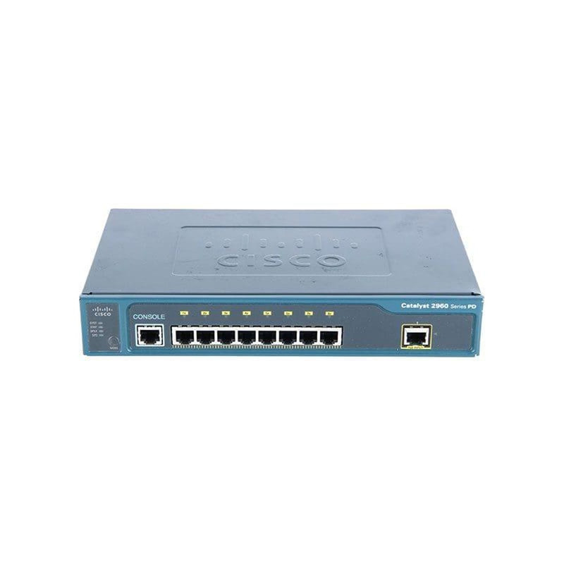 Cisco Catalyst 2960 Powered Device 8 10/100 Ethernet Ports and 1 10/100/1000 PoE input port, LAN Base image