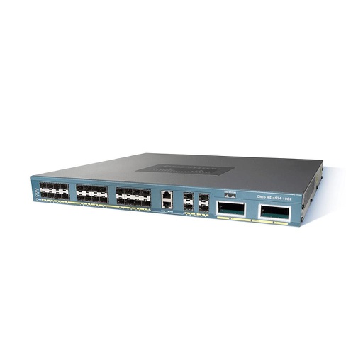 [ME-4924-10GE] Cisco ME 4924-10GE, IP Base software image (RIP, static routes), no power supply, fan tray