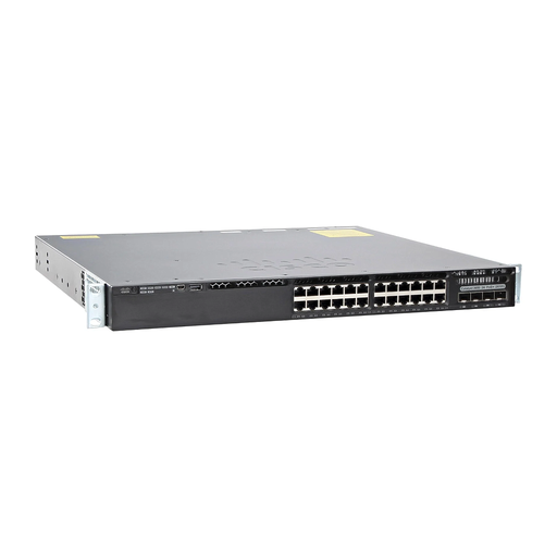 [WS-C3650-24PD-L] Cisco Catalyst 3650 Standalone with Optional Stacking 24 10/100/1000 Ethernet PoE+ and 2x10G Uplink ports, with one 640WAC power supply, 1 RU, LAN Base feature set