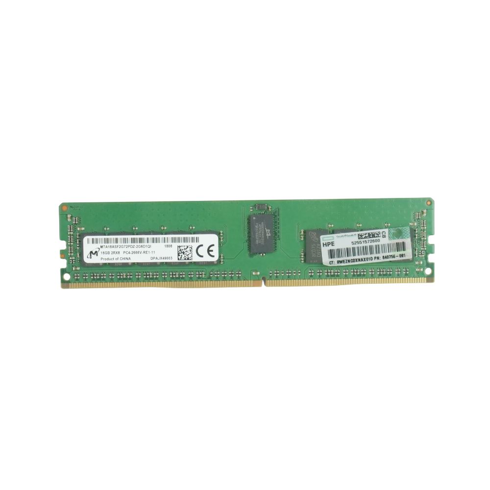 HPE 16GB 2Rx8 PC4-21300V-R (DDR4-2666) Registered CAS-19 Memory Kit