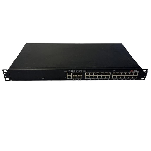 [ICX6430-24P] Brocade 24-port 1 GbE PoE+ switch 390 W, 4×1 GbE SFP uplink/stacking ports