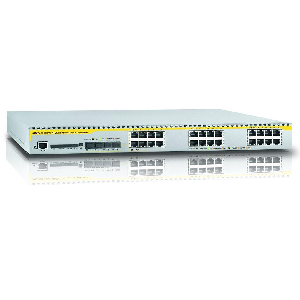 Allied Telesis 24x 10/100/1000BASE-T RJ-45 ports and 4 x 1000BASE-X SFP combo ports