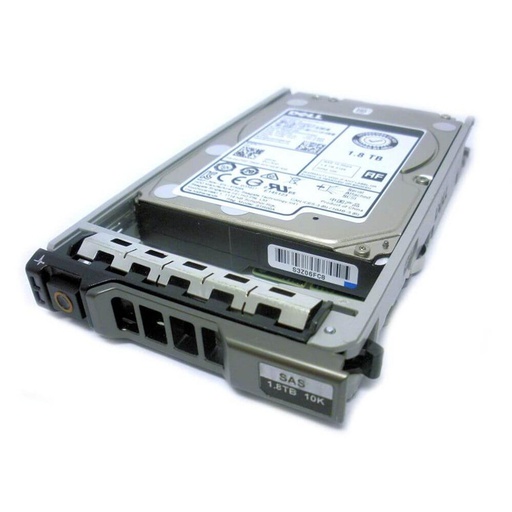 [VJ7CD] Dell 1.8TB 10K 2.5-inch SAS 12Gb/s 512e DP Enterprise Class Hard Disk Drive w/ caddy 