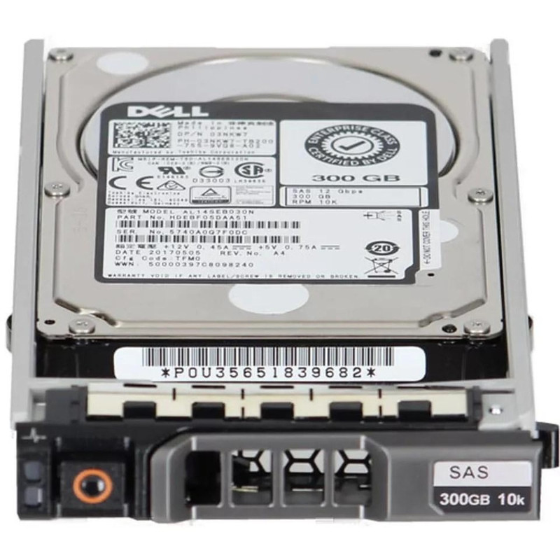Dell 300GB 10K 2.5-inch SAS 12Gb/s Enterprise Hard Drive w/8FKXC caddy