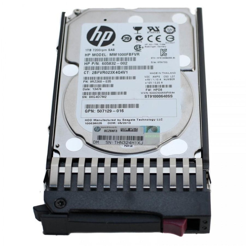 HP 1TB 7.2K 2.5-inch SFF SAS 6Gb/s RPM Dual Port (DP) Midline (MDL) HDD