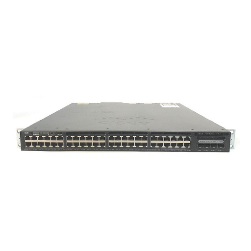 [WS-C3650-48FS-S] Cisco Catalyst 3650 Standalone with Optional Stacking 48 10/100/1000 Ethernet PoE+ and 4x1G Uplink ports, with one 1025WAC power supply, 1 RU, IP Base feature set