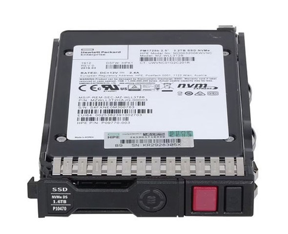 HP 1.6TB 2.5-inch SSD 12Gb/s NVMe x4 Lanes Mixed Use SFF SCN DS