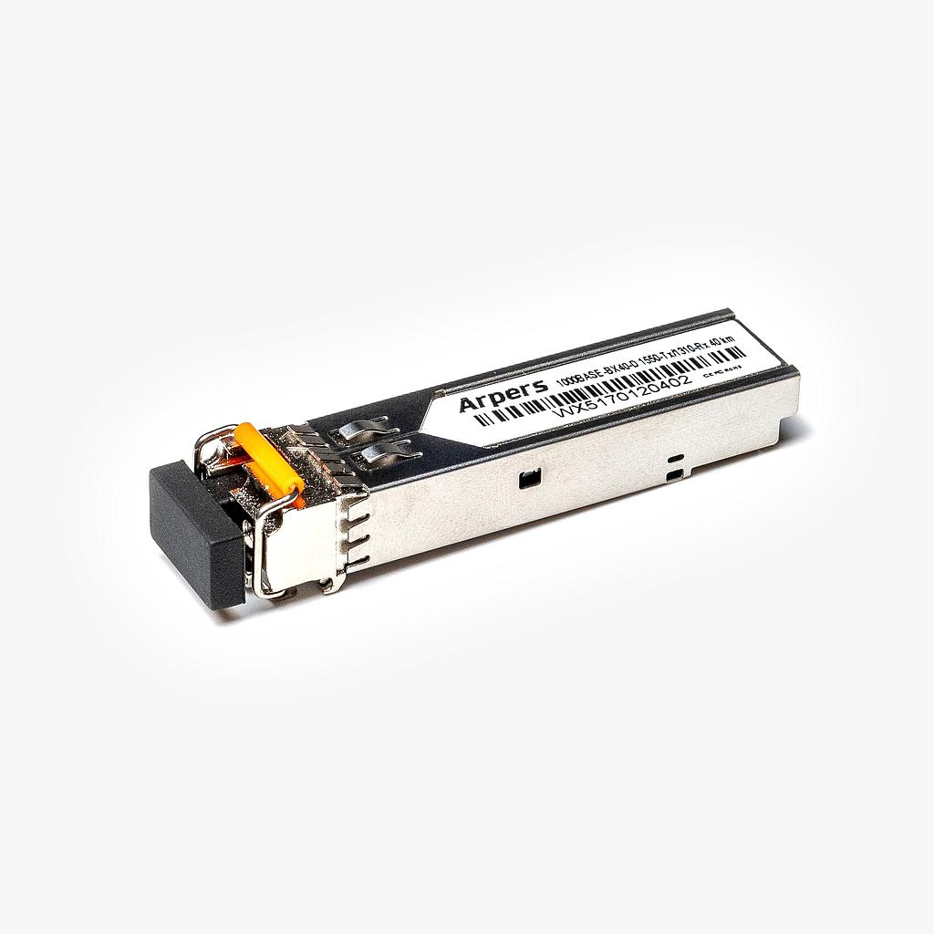 Arpers 1000Base-BX40-D SFP (mini-GBIC), 1550nm-TX/1310nm-RX, SMF, 40km, LC Simplex, DOM for Cisco