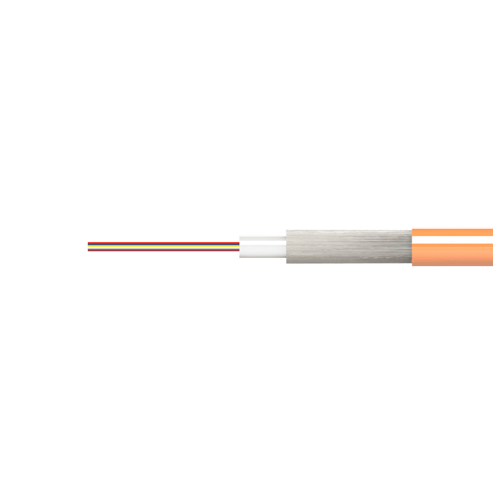Cable F.O. OS2 interior/exterior, LSZH, Dca, bobina 2000 m
