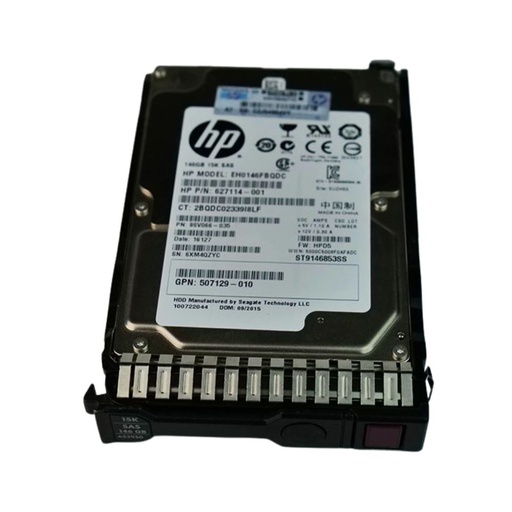 [652605-B21] 652605-B21 | HPE 146GB 15K SAS 2.5" 6Gb/s Enterprise SC Hard Drive