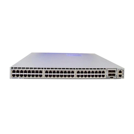 [DCS-7050T-52-R] Arista 7050T, 48x RJ45 (1/10GBASE-T) & 4x SFP+ switch, rear-to-front airflow, 2x AC power supplies
