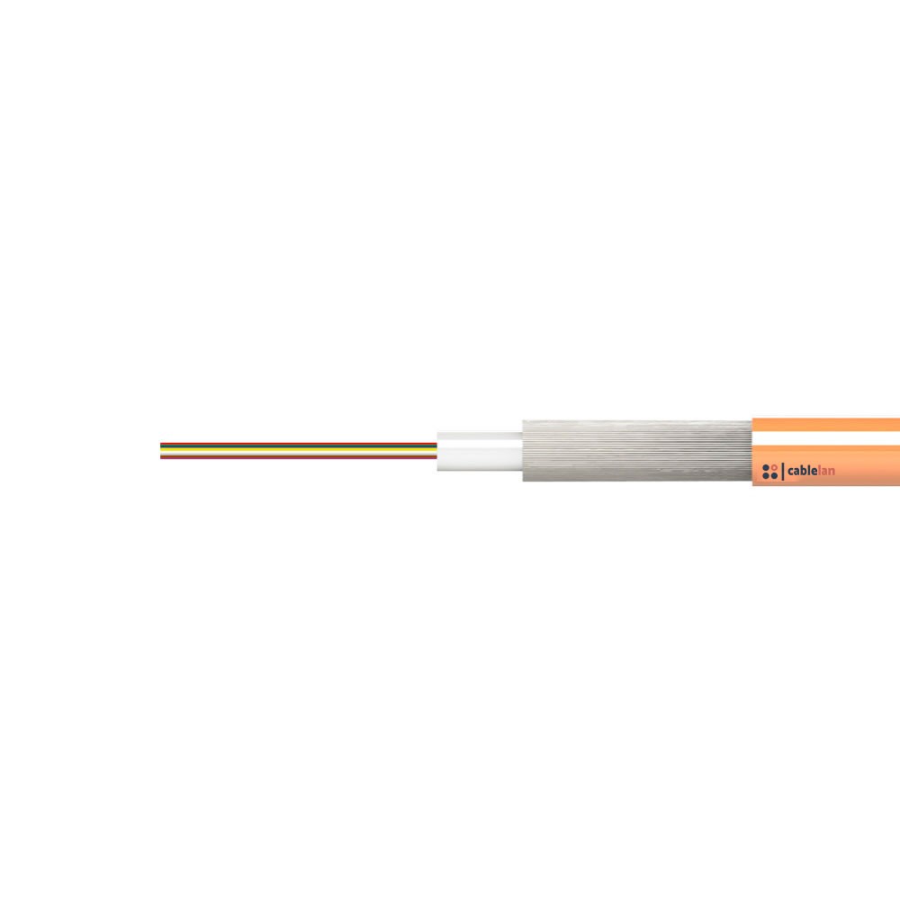 Cable F.O. OM2 interior/exterior, LSZH, Eca, bobina 2000 m