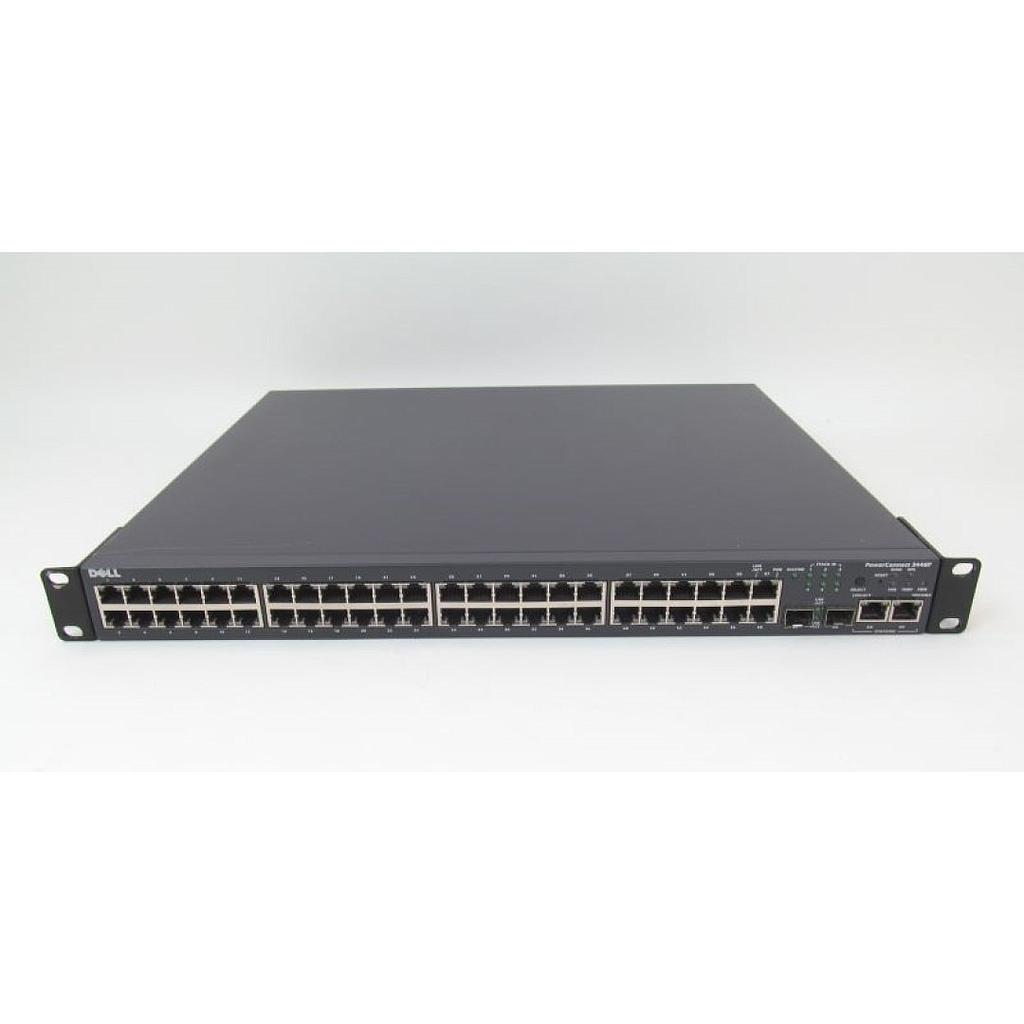Dell PowerConnect 3448P 48xPorts PoE 10/100Base-T + 2xSFP Ports Layer 2 Managed 1U Rack-mountable Stackable Fast Ethernet Network Switch