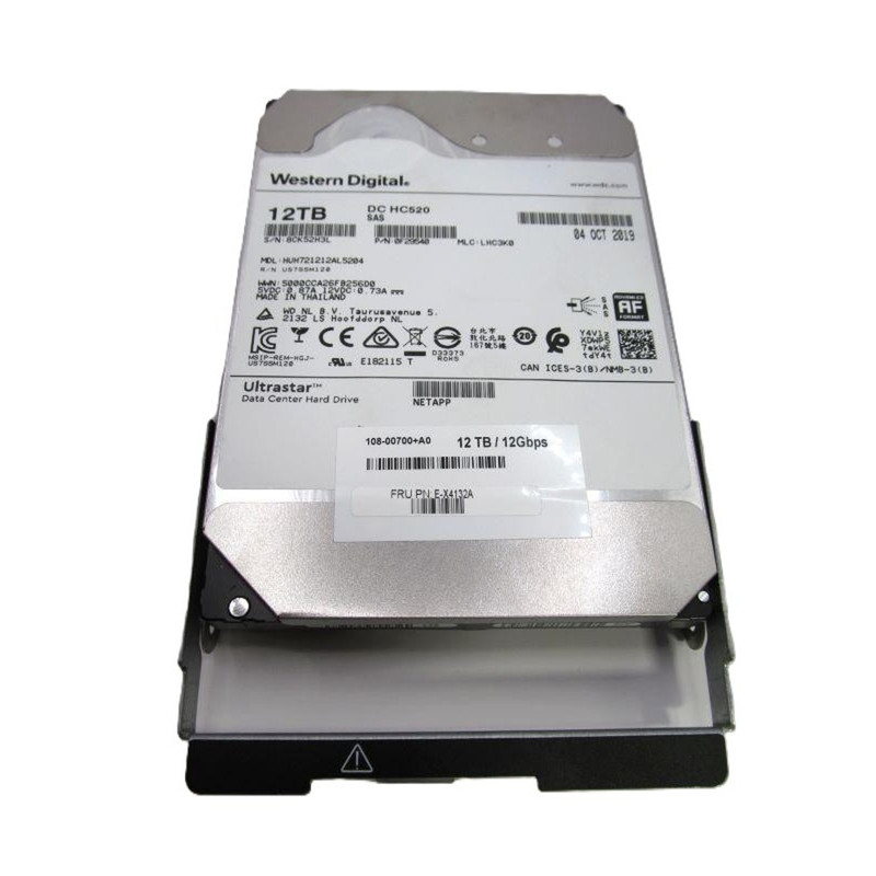 NetApp 12TB 7.2K 3.5-inch NL-SAS 12Gb/s Non-FDE Hard Drive, w/ Caddy