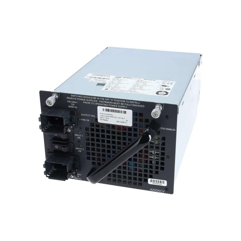 Cisco 4200W AC power supply (with integrated PoE) for Catalyst 4500 Series