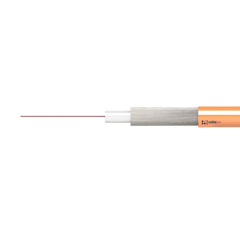 Cable F.O. OS2 interior/exterior, LSZH, Eca, bobina 2000 m