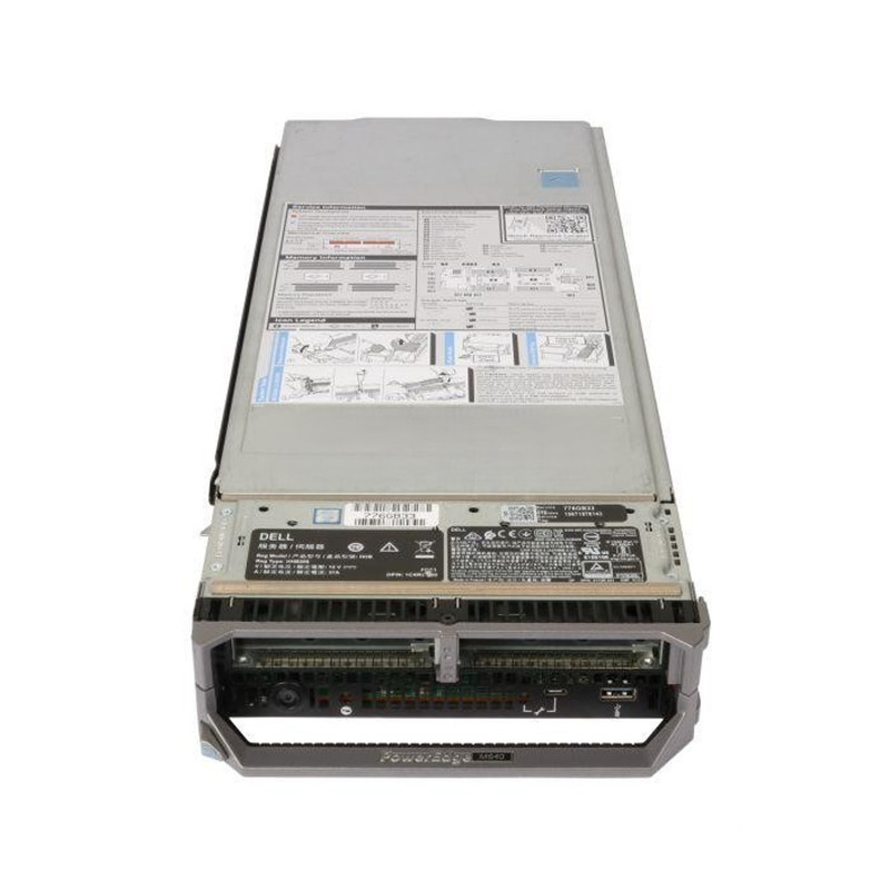 Dell PowerEdge M640, 2 SFF Drive Bays, Blade Server; Software RAID (SWRAID) S140; iDRAC-9 (Enterprise), 2nd Gen Processors