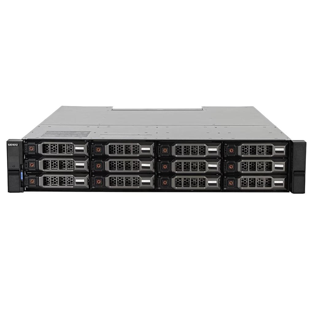 Dell PowerVault ME4012 12LFF 2U Storage Area Network (x2 0VMRF PSU 580W - x2 D3M1V 4-port 10GBASE-T iSCSI Module Controller)