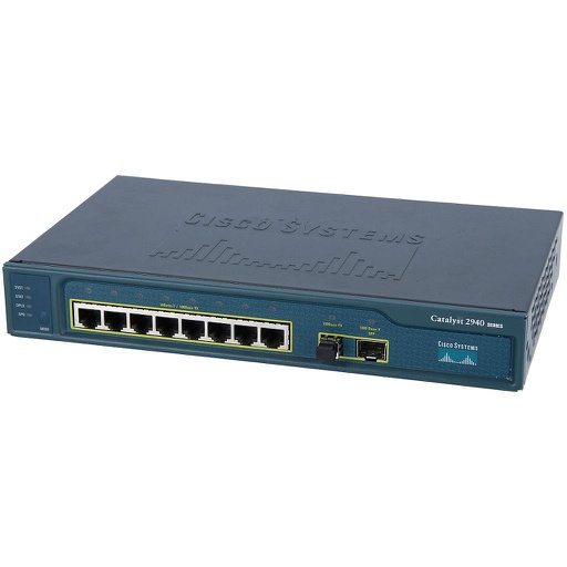 [WS-C2940-8TF-S] Cisco Catalyst 2940 Eight 10/100 Ethernet ports and One 100BASE-FX Ethernet port or One 1000BASE-X SFP port (1 uplink active at a time)