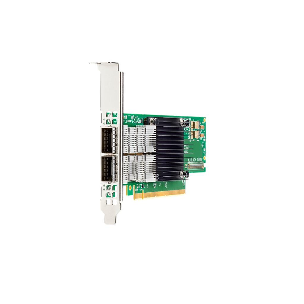 HPE InfiniBand HDR/Ethernet 200Gb 2-port QSFP56 PCIe4 x16 MCX653106A-HDAT Adapter - Low Profile Bracket