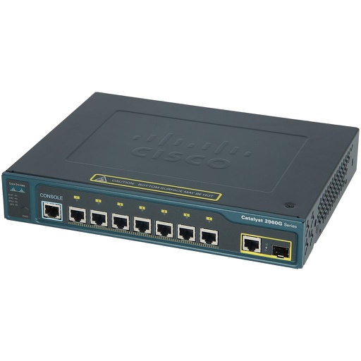 [WS-C2960G-8TC-L] Cisco Catalyst 2960G 7 Ethernet 10/100/1000 ports and 1 dual-purpose uplink (dual-purpose uplink port has one 10/100/1000 Ethernet port and 1 SFP-based Gigabit Ethernet port, 1 port active), LAN Base Image