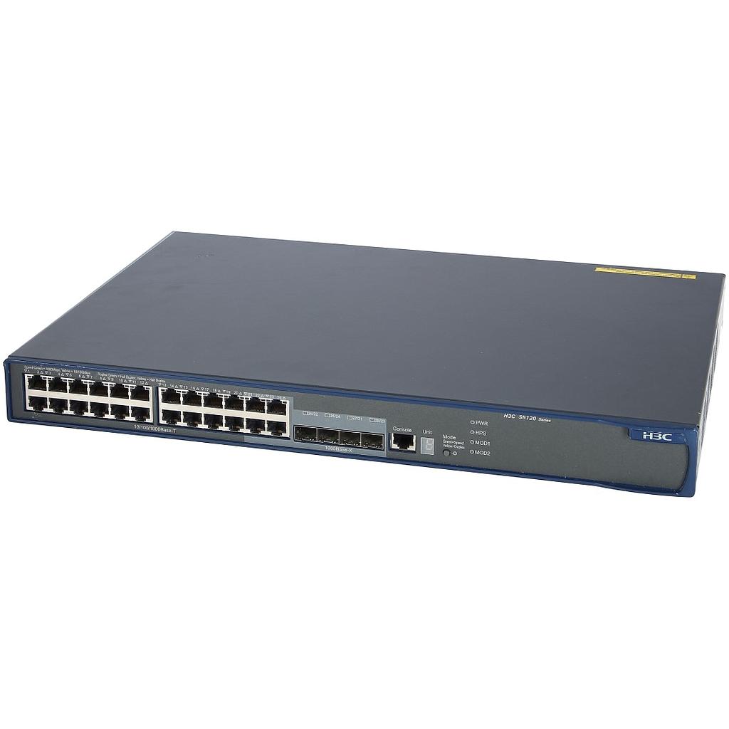 HP 5120-24G EI Switch with 2 Interface Slots,  24 RJ-45 autosensing 10/100/1000 ports &amp; 4 dual-personality ports (each port can be used as 10/100/1000 RJ-45 port or SFP mini-GBIC port)